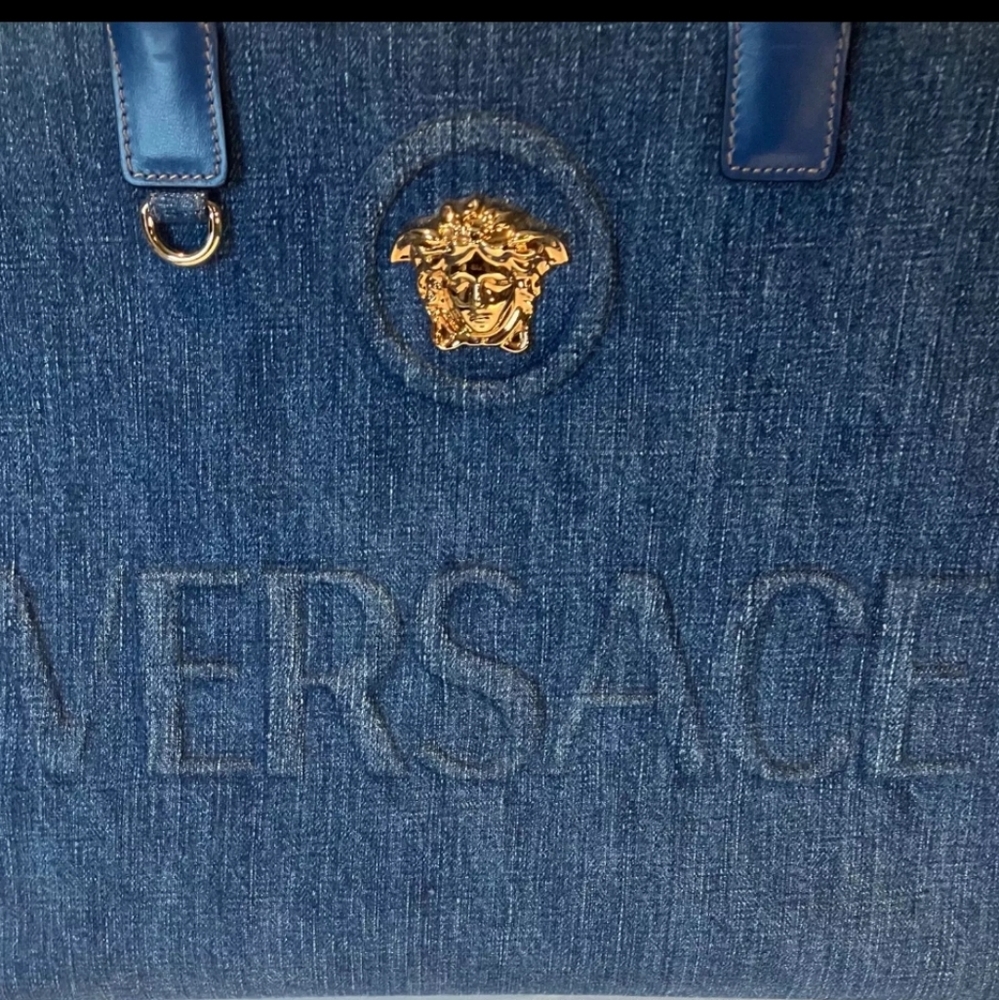 Versace brand Denim Tote bag - Picture 7 of 15